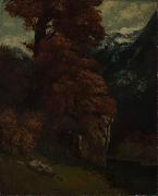 Gustave Courbet The Glen at Ornans painting